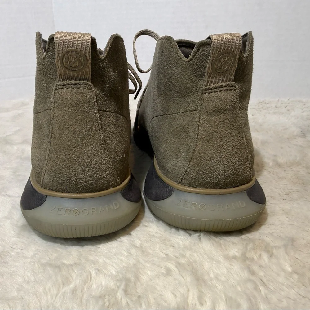 Cole Haan size 8 ZEROGRAND waterproof suede Chukka boots in stone gray